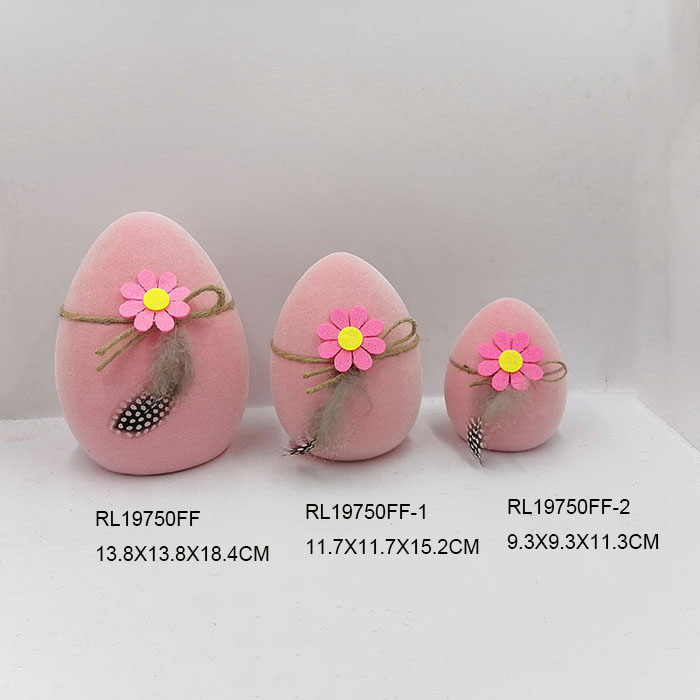 Dolomite Eggs With Color Flocking Effect