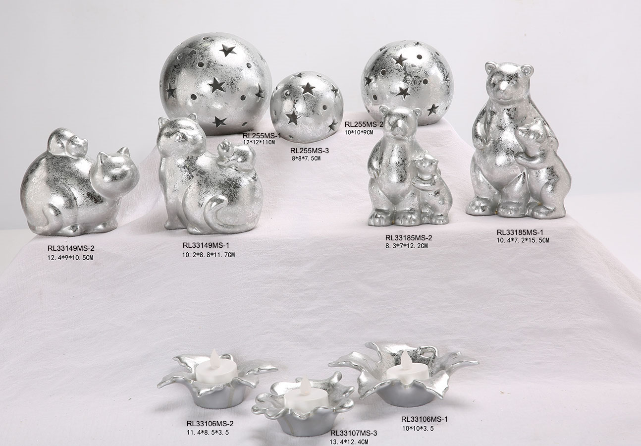 Popular Dolomite Christmas Decoration Silver Ball With LED Light