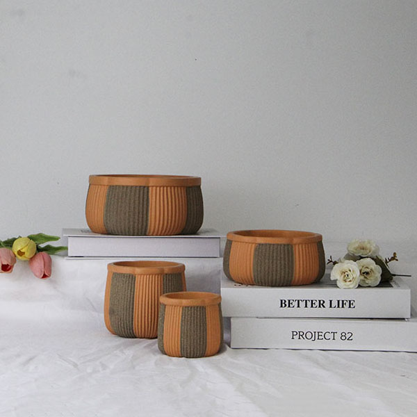 Indoor Outdoor Decoration Cement Flower Pot 