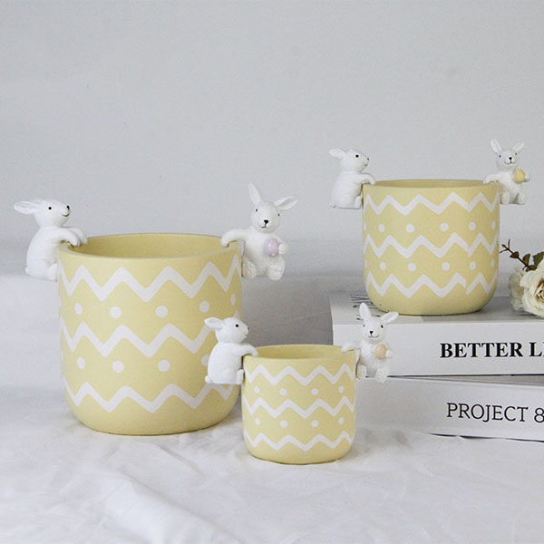 Flower Pot With Cute Animal