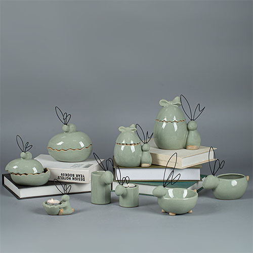 Newest Porcelain Rabbits with Metal